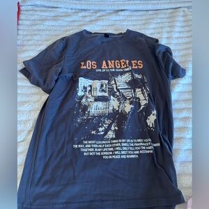 Graphic Print Gray T-Shirt